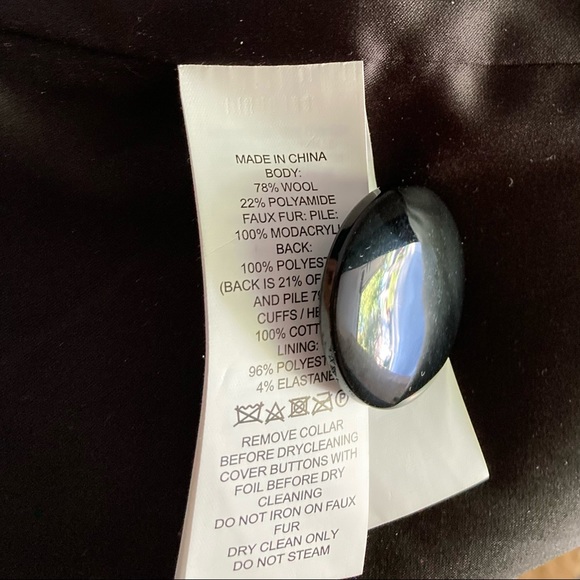 Kate Spade Fur Collar Velvet Trim Wool Coat NWT - Picture 7 of 13